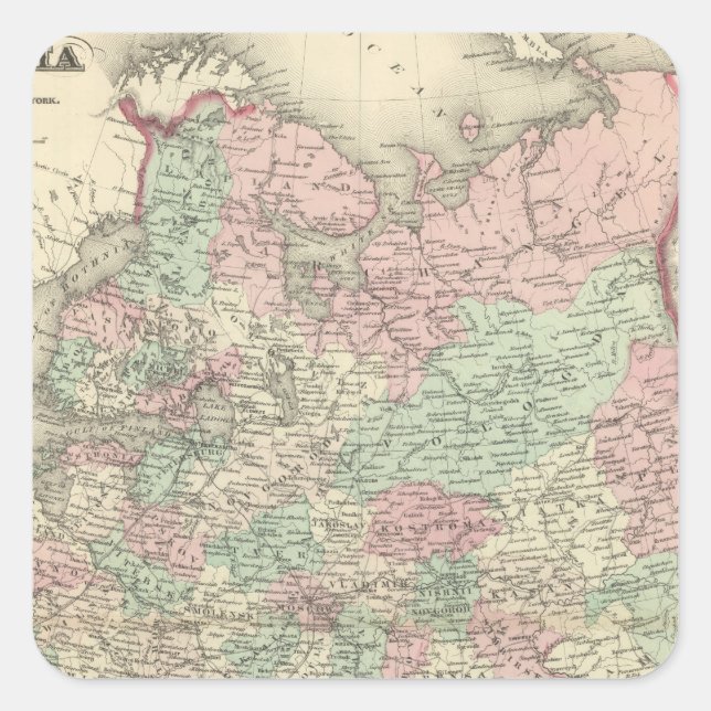 Ryssland 11 fyrkantigt klistermärke (Framsida)