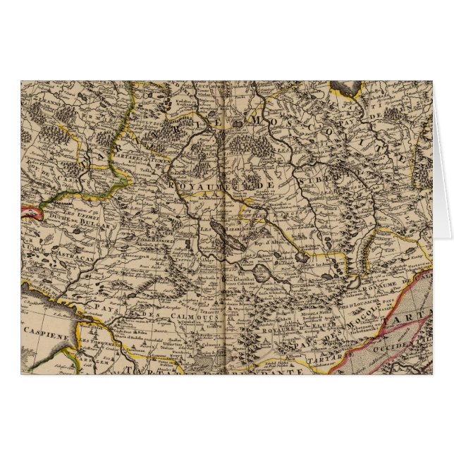 Ryssland, China, Asien Hälsningskort (Framsidan Horizontal)