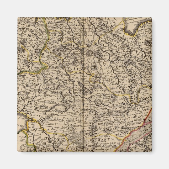 Ryssland, China, Asien Magnet (Framsidan)