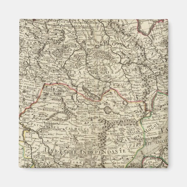 Ryssland, China, Asien Magnet (Framsidan)