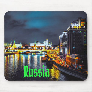 Ryssland eller Ryska federationen Moskva på natten Musmatta