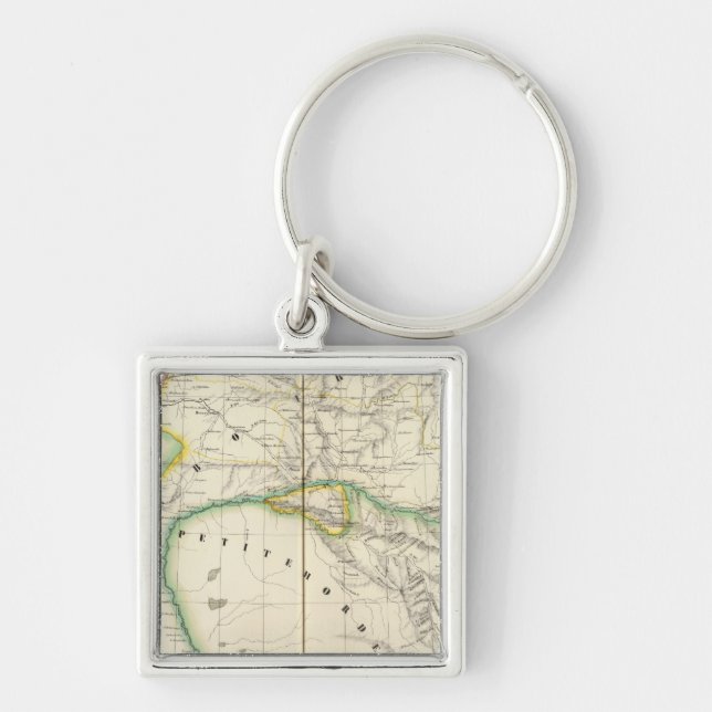 Ryssland, Europa 17 Fyrkantig Silverfärgad Nyckelring (Framsidan)