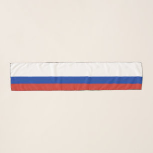 Ryssland Flagga Färg White Blue Red Stripe Sjal