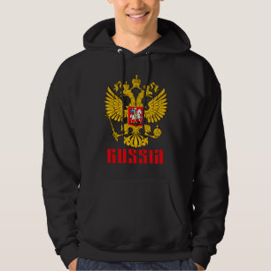Ryssland Flagga Imperial Eagle ryska ortodoxa Hoodie