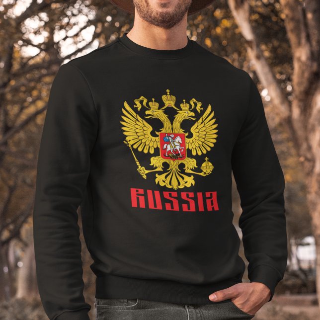 Ryssland Flagga Imperial Eagle ryska ortodoxa Lång Ärmad Tröja (Skapare uppladdad)