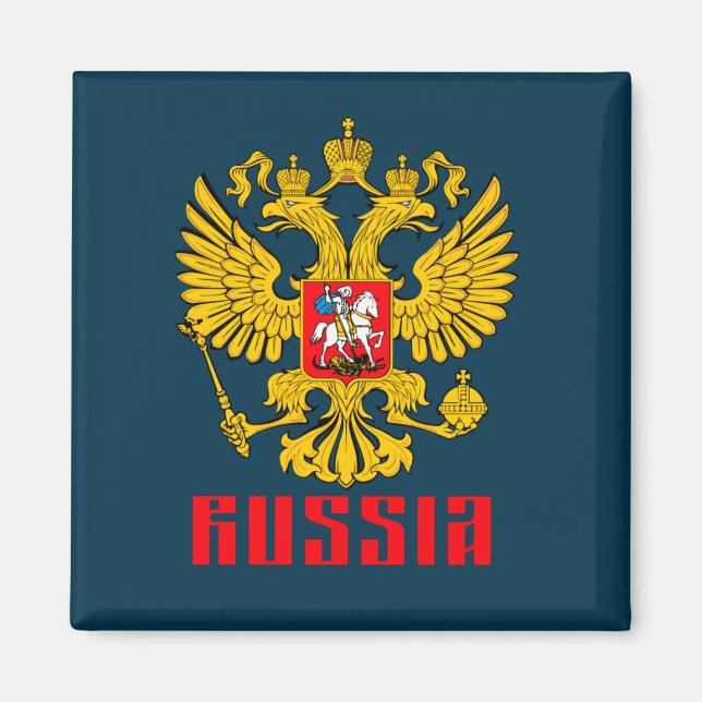 Ryssland Flagga Imperial Eagle ryska ortodoxa Magnet (Framsidan)