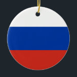 Ryssland Flagga Julgransprydnad Keramik<br><div class="desc">Rysslands Flagga Ornament. Du kan lägga till egen text eller egna bilder genom att klicka på "anpassa ytterligare"</div>