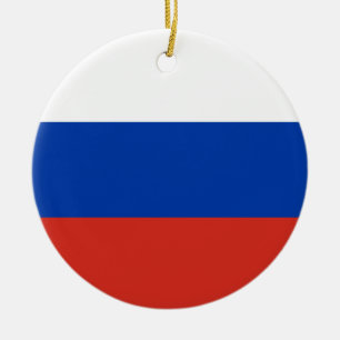 Ryssland flagga julgransprydnad keramik