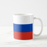 Ryssland Flagga keramisk kaffe Mugg