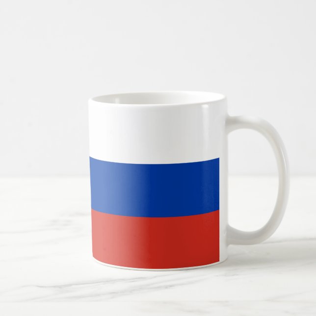 Ryssland Flagga keramisk kaffe Mugg (Höger)