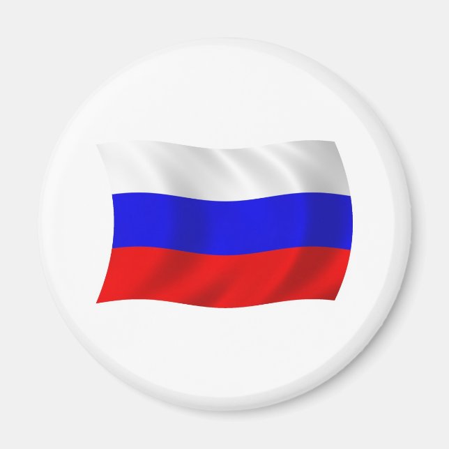 Ryssland Flagga Magnet (Framsidan)