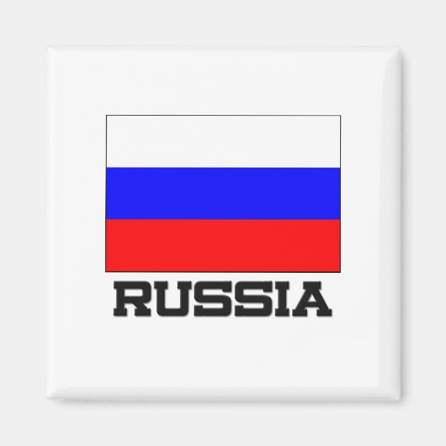 Ryssland Flagga Magnet (Framsidan)