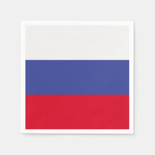 Ryssland flagga pappersservett