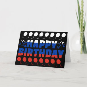 Ryssland Flagga Patriotic Birthday Kort