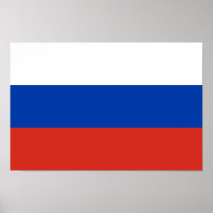 Ryssland Flagga Poster