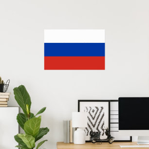 Ryssland flagga poster