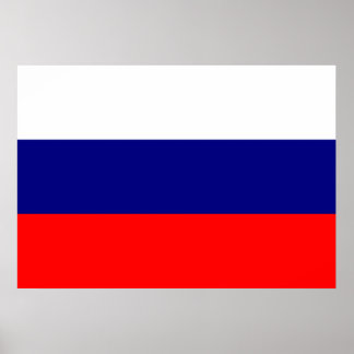 Ryssland Flagga Poster