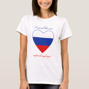 Ryssland Flagga Raring T-Shirt