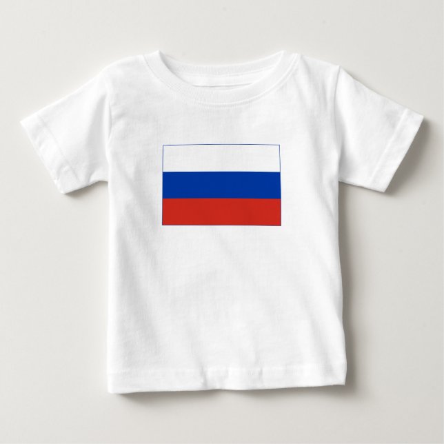 Ryssland Flagga T Shirt (Framsida)