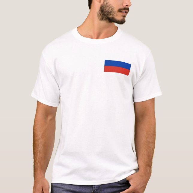 Ryssland Flagga T Shirt (Framsida)
