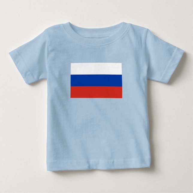 Ryssland Flagga T Shirt (Framsida)