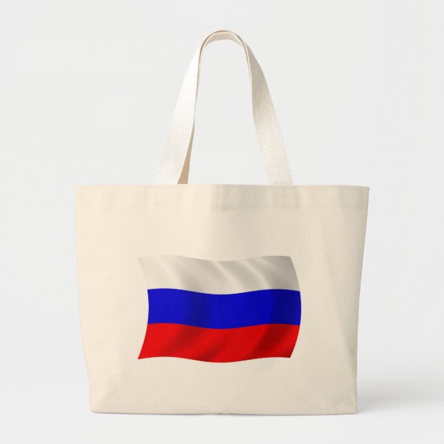 Ryssland Flagga Tote Bag Jumbo Tygkasse (Framsidan)