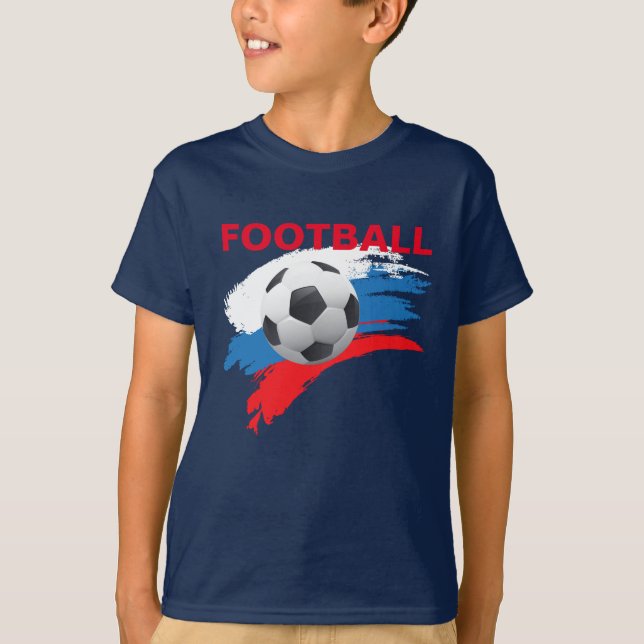 Ryssland Football Boys T-Shirt (Framsida)