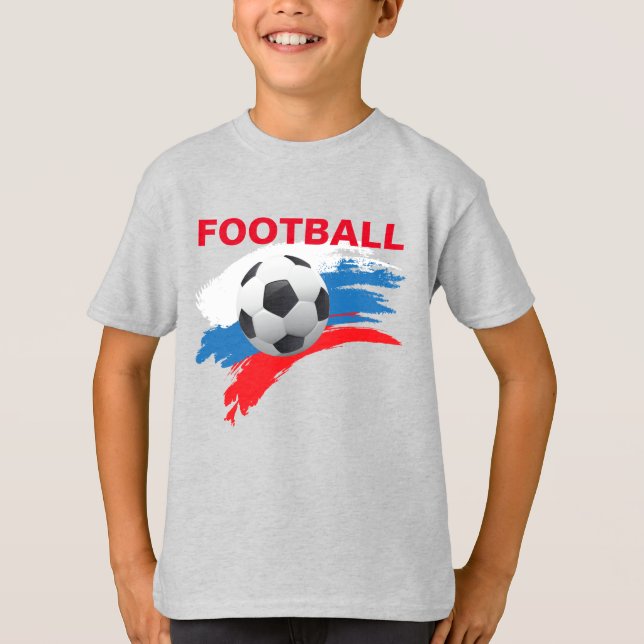 Ryssland Football Boys T-Shirt (Framsida)