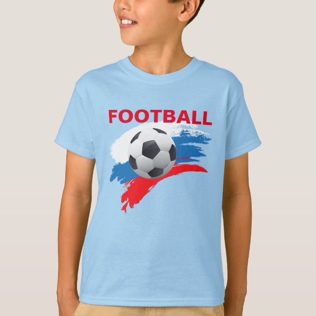 Ryssland Football Boys T-Shirt (Framsida)