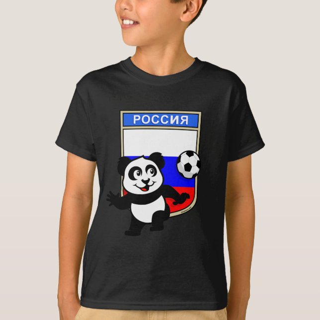 Ryssland Football Panda T Shirt (Framsida)