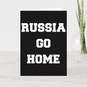 Ryssland gå hem jag står med Ukraina ukrainsk kärl Kort