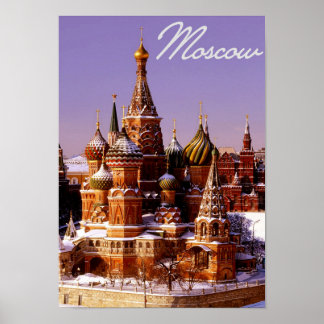 Ryssland, huvudstaden Moskva Kremlin Poster