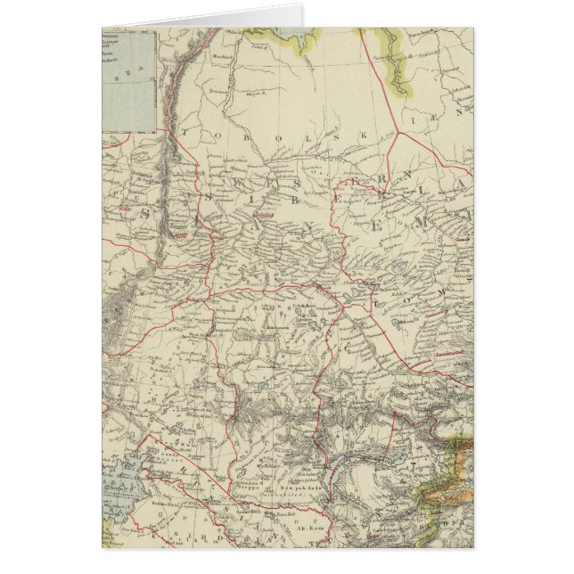 Ryssland i Asien Hälsningskort (Framsidan)