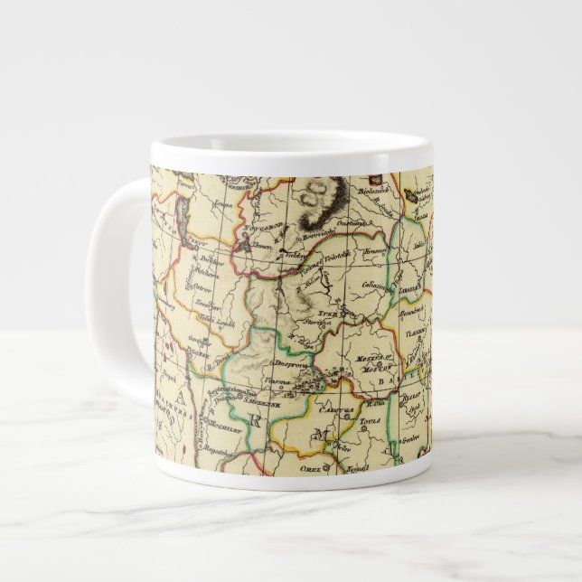 Ryssland i Europa med gränser Jumbo Mugg (Framsida vänster)