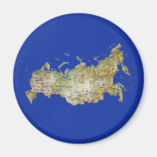 Ryssland Karta Magnet