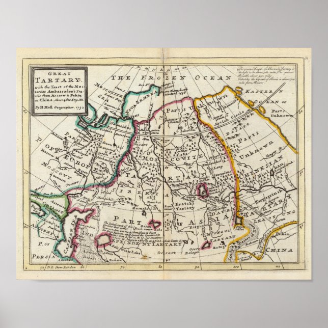 Ryssland, Kazakstan, Asien Poster (Framsidan)