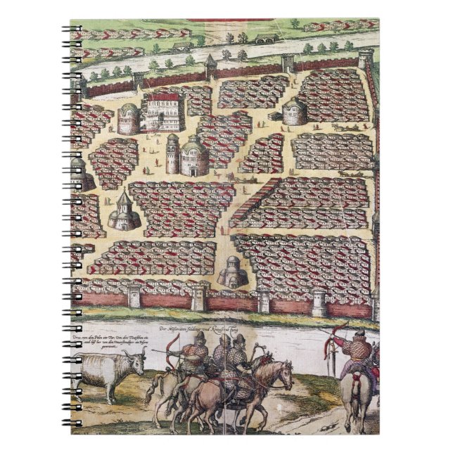 RYSSLAND: MOSCOW 1591 ANTECKNINGSBOK MED SPIRAL (Framsidan)