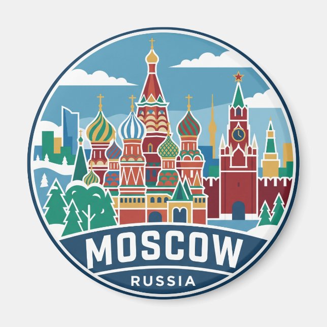 Ryssland Moskva Magnet (Framsidan)