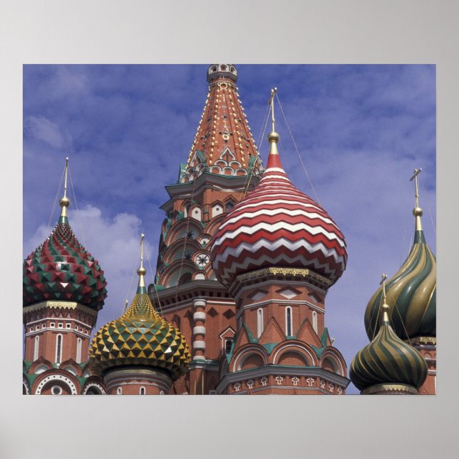 Ryssland, Moskva, Röda torget, berömd lök från St. Poster (Framsidan)