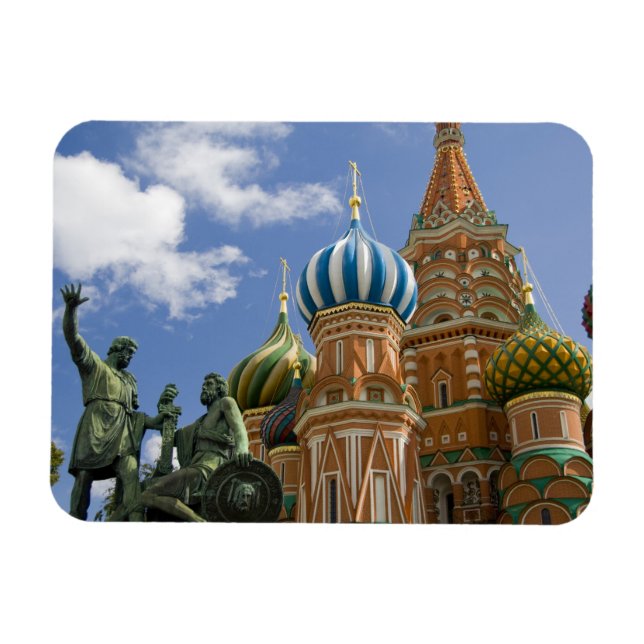 Ryssland, Moskva, Röda torget. S:t Basils 3 Magnet (Horisontell)