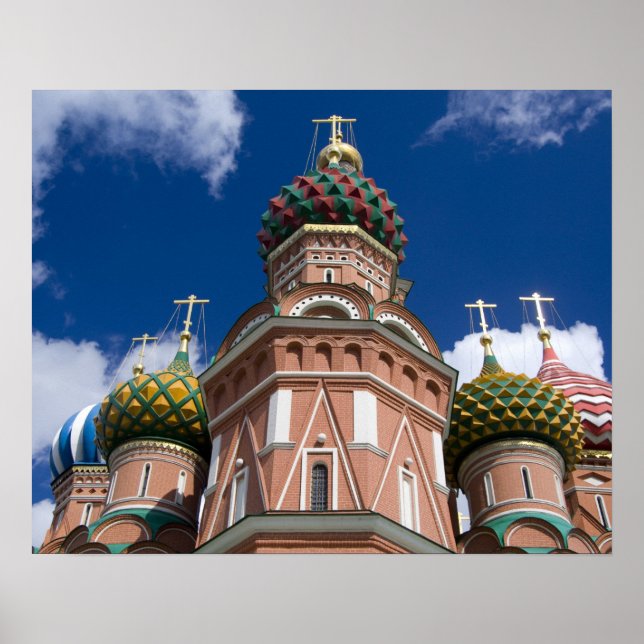 Ryssland, Moskva, Röda torget. St. Basil's 2 Poster (Framsidan)
