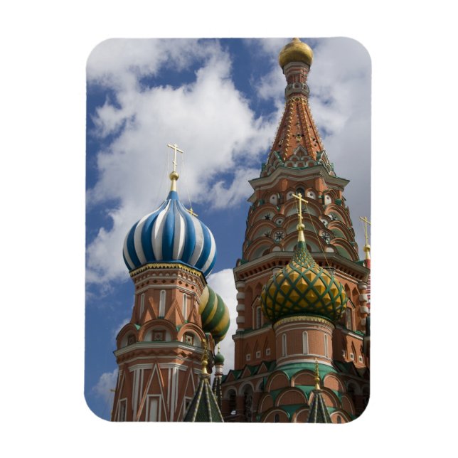 Ryssland, Moskva, Röda torget. St. Basils 4 Magnet (Vertikal)