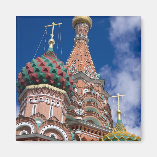 Ryssland, Moskva, Röda torget. St. Basils 5 Magnet (Framsidan)