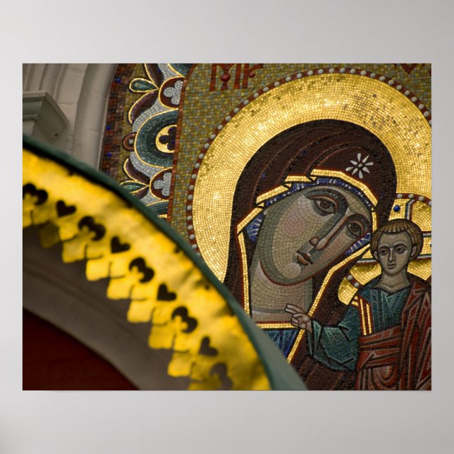 Ryssland, Moskva, Röda torget. Vårt Dam i Kazan Poster (Framsidan)