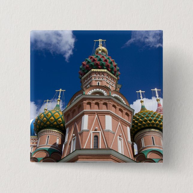 Ryssland, Moskva, Röda torget. Vasilijkatedralen 2 Knapp (Framsida)
