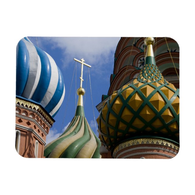 Ryssland, Moskva, Röda torget. Vasilijkatedralen Magnet (Horisontell)