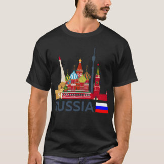 Ryssland, Moskvskylinen. Kremlin Sticker T Shirt
