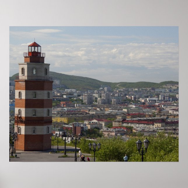 Ryssland, Murmansk. Största staden norr om Poster (Framsidan)