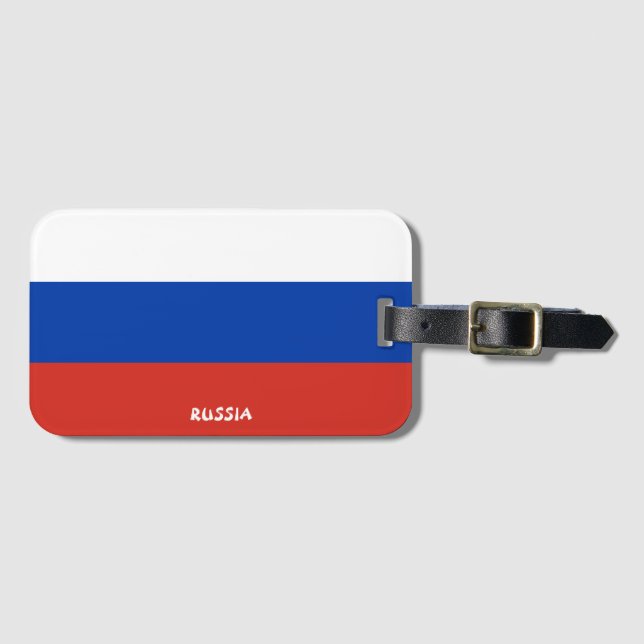 Ryssland National Flagga Patriotic Bagagebricka (Framsida horisontal)