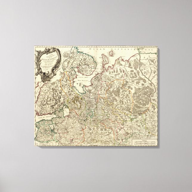 Ryssland och Europa 6 Canvastryck (Framsida)